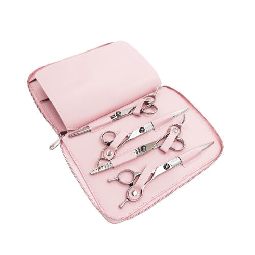 少女粉 8支裝剪刀包-高質感皮革 WBP08